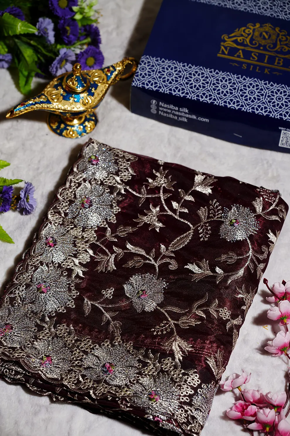 Depp Merun soft seemari Muslin Sare